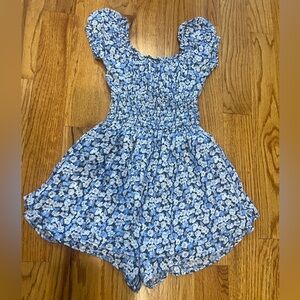 Hollister Blue Floral Romper